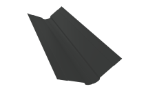 Планка ендовы верхней фигурной 100x100 0,45 PE-Double с пленкой RAL 7016 антрацитово-серый (2м)