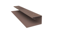 Планка П-образная завершающая сложная Корабельная Доска Grand Line 0,45 Print Elite White Wood TwinColor (2м)