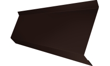 Планка примыкания в штробу 60 Grand Line 0,5 Atlas X с пленкой RAL 8017 шоколад (2м)