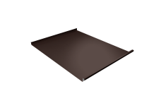 Фальц двойной стоячий Grand Line 0,5 PurLite Matt с пленкой на замках RAL 8017 шоколад