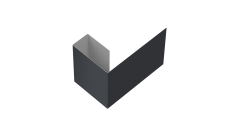 Финишный профиль фибросайдинга Grand Line 0,5 Satin с пленкой RAL 7024 мокрый асфальт (3м)