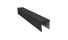 Планка боковая для забора из сайдинга (Блок-хаус new) 0,5 PurPro Matt 275 RAL 7016 антрацитово-серый (2,06м)