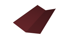 Планка ендовы нижней 300х300 Grand Line 0,45 ПЭ двухсторонний с пленкой RAL 3005 красное вино (2м)