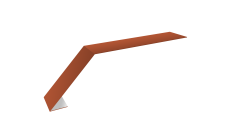 Планка карнизная для мягкой кровли 100х60 Grand Line 0,45 PE с пленкой RAL 8004 терракота (2м)