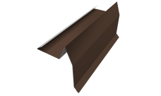 Планка торцевая для шифера Grand Line 0,45 PE с пленкой RAL 8017 шоколад (3м)
