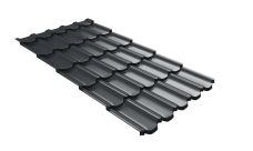 Профиль волновой "Квинта плюс3D" ("Kvinta plus3D") 0,45 Drap TX RAL 7016 антрацитово-серый