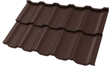 Профиль волновой "Квинта Уно" ("Kvinta Uno") 0,45 PE RAL 8017 шоколад