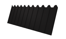 Профнастил С8A v01 фигурный Grand Line 0,45 Drap-double TX RAL 9005 черный