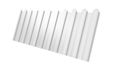 Профнастил С8A v01 фигурный Grand Line 0,5 Satin RAL 9003 сигнальный белый