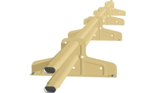 Снегозадержатель трубчатый Premium М4 45х25 RAL 1014 (3м) оцинкованный