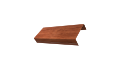 Ламель обратная стартовая/финишная забора жалюзи Texas 53мм для калиток и ворот (с заполнением ламелями 125) 0,45 Print Premium Rowan Wood Intense FTC