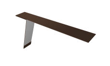 Планка карнизная фальц 130х80 0,5 Satin с пленкой RAL 8017 шоколад (2м)