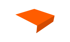 Планка околооконная простая 200х50 Grand Line 0,45 PE с пленкой RAL 2004 оранжевый (2м)