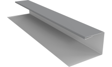 Планка П-образная Экобрус Grand Line 0,45 PE с пленкой RAL 7004 сигнальный серый (2м)