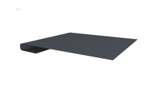 Планка завершающая 0,4 PE-Double с пленкой RAL 7024 мокрый асфальт (2м)