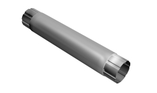 Труба круглая соединительная GL PU 100 мм 1 м RAL 9003 сигнальный белый