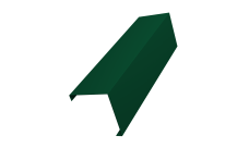 Декоративная накладка на столб универсальная угловая 60х60 для забора жалюзи Grand Line 0,45 PE-Double RAL 6005 зеленый мох (1,8м)