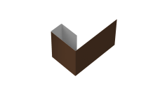 Финишный профиль фибросайдинга 0,5 Satin с пленкой RAL 8017 шоколад (3м)