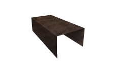 Крышка для забора из сайдинга Блок-хаус new Grand Line 0,45 Print-double Elite Antique Wood (2,5м)