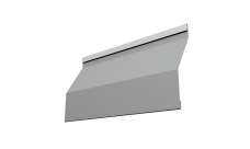 Ламель забора жалюзи Milan Slim Grand Line 0,5 Satin RAL 9006 бело-алюминиевый