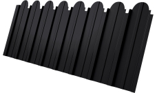Профнастил C10A фигурный Grand Line 0,4 PE-Matt-Double RAL 9005 черный