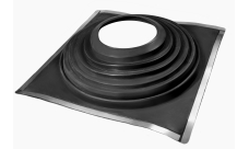 Проходной элемент (мастер флеш) комби №10 (380-760мм) +185 EPDM (с хомутом) черный