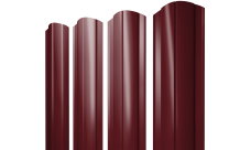 Штакетник Круглый фигурный Grand Line 0,45 PE lite RAL 3005 красное вино