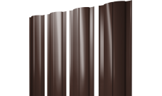 Штакетник Круглый с прямым резом 0,45 PE-Double RAL 8017 шоколад