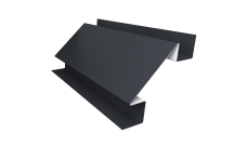 Угол внутренний сложный 75мм Grand Line 0,5 PurLite матовый RAL 7024 мокрый асфальт (2м)