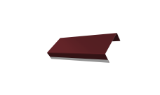 Ламель обратная стартовая/финишная забора жалюзи Texas 53мм для калиток и ворот (с заполнением ламелями 125) 0,45 PE RAL 3005 красное вино