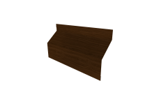 Ламель забора жалюзи Milan Slim стартовая/финишная для калиток и ворот 0,45 Print Elite Choco Wood TwinColor