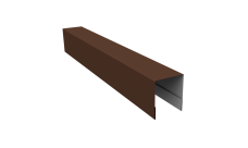 Планка боковая для забора из сайдинга Квадро Брус, Корабельная Доска, ЭкоБрус new Grand Line 0,4 PE RAL 8017 шоколад (2,06м)