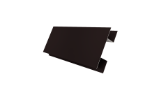 Планка H-образная Экобрус Grand Line 0,45 Drap ТХ RAL 9005 черный (2м)