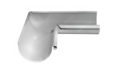 Угол желоба внутренний Grand Line PE 90 гр 125 мм RAL 9003 сигнальный белый