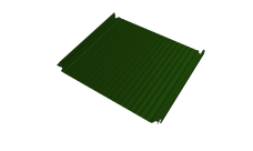 Кликфальц Double Pro Gofr Grand Line 0,45 PE с пленкой на замках RAL 6002 лиственно-зеленый