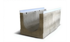 Лоток водоотводный бетонный Aquastok Optima 300 №15/0 (Н-525) (2230215)