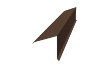 Планка конька односкатной кровли Grand Line 160x160 0,5 Atlas X с пленкой RAL 8017 шоколад (2м)