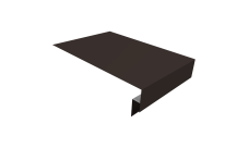 Планка околооконная сложная 250х50х12 (j-фаска) Grand Line 0,45 PE с пленкой RR 32 темно-коричневый (3м)