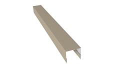 Планка П-образная заборная 24 Grand Line 0,45 PE с пленкой RAL 1015 светлая слоновая кость (3м)