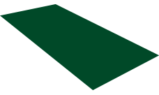 Плоский лист 0,7 PE с пленкой RAL 6005 зеленый мох