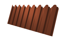 Профнастил С20A фигурный Grand Line 0,5 Satin Matt TX RAL 8004 терракота