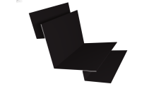 Угол внутренний сложный 90 градусов Grand Line 0,45 Drap-double TX RAL 9005 черный (2м)