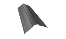 Планка конька фигурного 100x100 0,45 PE с пленкой RAL 7005 мышино-серый (2м)