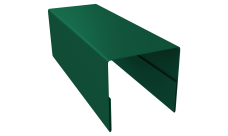 Планка П-образная заборная 20 0,45 PE-Double с пленкой RAL 6005 зеленый мох (2м)