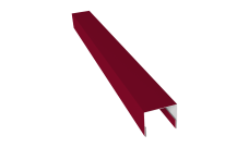 Планка П-образная заборная 24 0,45 PE с пленкой RAL 3003 рубиново-красный (3м)