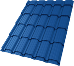 Профиль волновой "Квадро профи" ("Quadro Profi") v02 0,45 PE RAL 5005 сигнальный синий