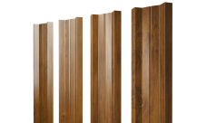 Штакетник М-образный A с прямым резом 0,45 Print Elite Golden Wood TwinColor