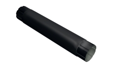 Труба круглая соединительная Grand Line ПЭ матовый 90мм 1м RAL 9005 черный
