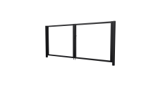 Ворота Жалюзи 1,68х3,6 RAL 9005 без заполнения