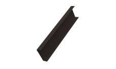 Декоративная накладка на столб универсальная 62х55 для забора жалюзи 0,45 PE-Double RR 32 темно-коричневый (2,5м)